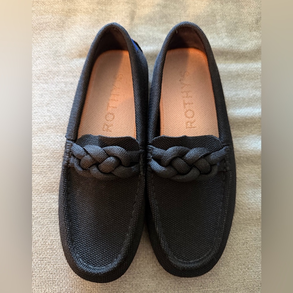 Rothy's Black Women's Driver Braid Loafers - only worn a couple of times